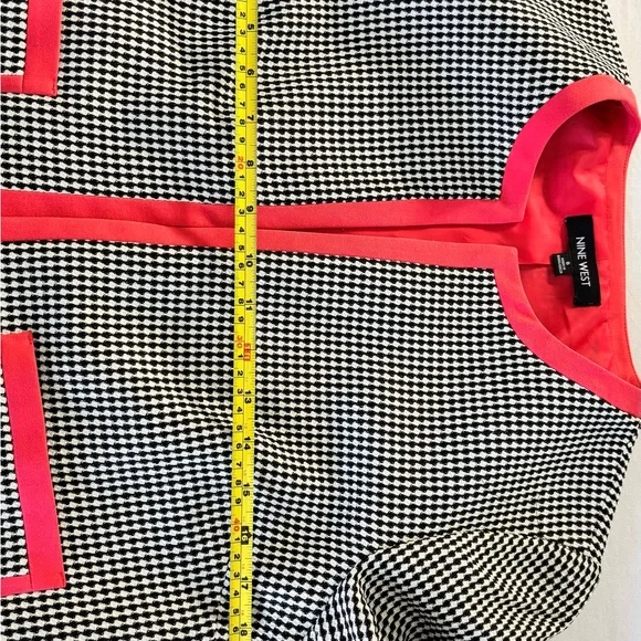 Nine West Black and White Blazer with Orange Accents - Picture 10 of 13